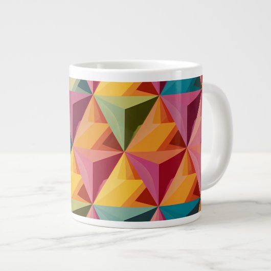 Bold Geometric Triangle Pattern Grote Koffiekop (Voorkant rechts)