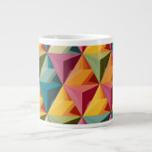 Bold Geometric Triangle Pattern  Grote Koffiekop (Voorkant)