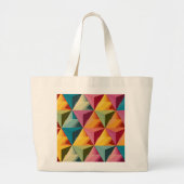 Bold Geometric Triangle Pattern  Grote Tote Bag (Voorkant)
