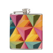 Bold Geometric Triangle Pattern  Heupfles (Voorkant)