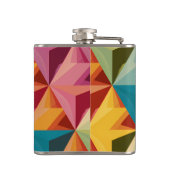 Bold Geometric Triangle Pattern  Heupfles (Achterkant)