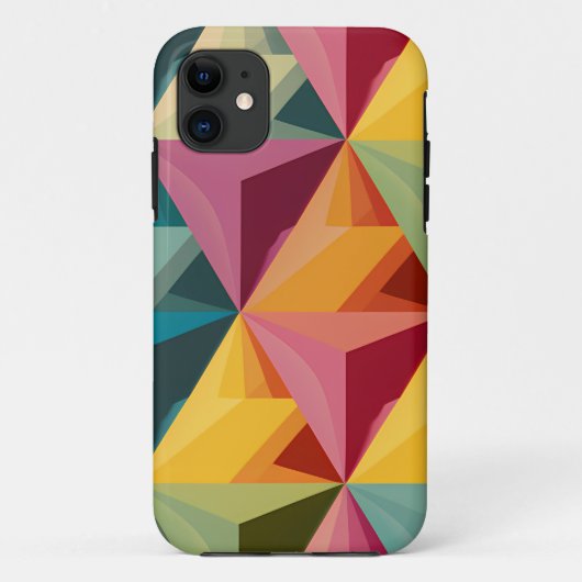 Bold Geometric Triangle Pattern IPhone Case (Achterkant)