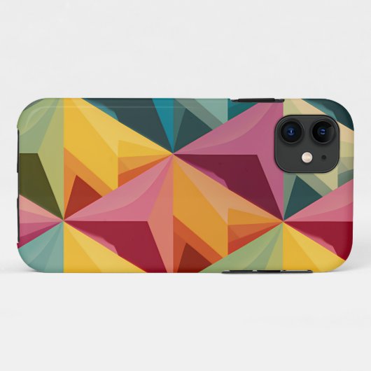 Bold Geometric Triangle Pattern IPhone Case (Achterkant (horizontaal))