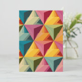 Bold Geometric Triangle Pattern  Kaart (Staand voorkant)