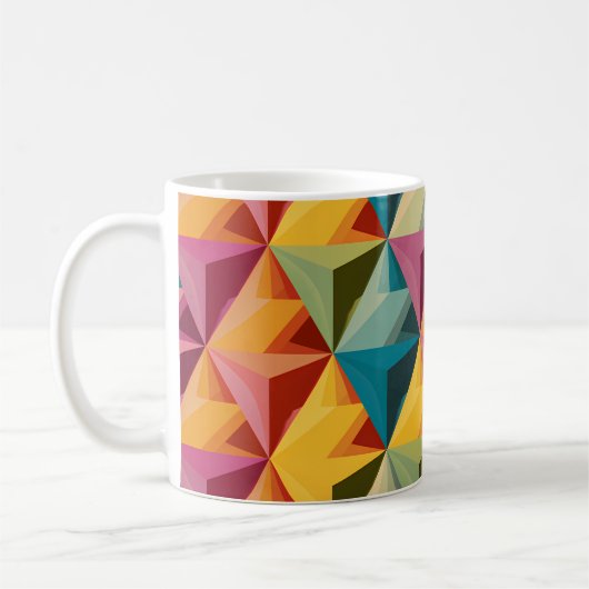 Bold Geometric Triangle Pattern  Koffiemok (Links)