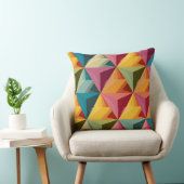 Bold Geometric Triangle Pattern Kussen (Stoel)