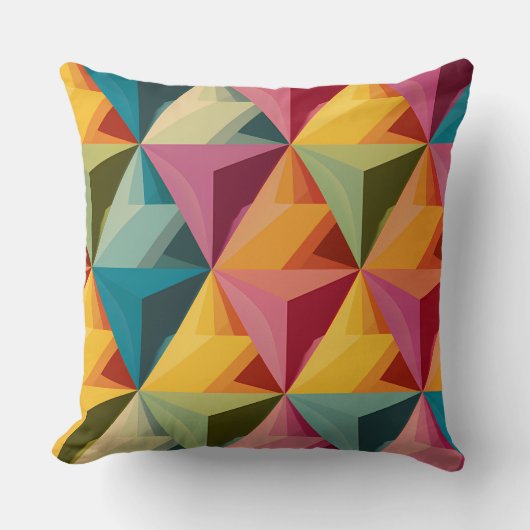 Bold Geometric Triangle Pattern Kussen (Voorkant)