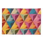 Bold Geometric Triangle Pattern Kussensloop (Achterkant)