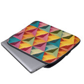 Bold Geometric Triangle Pattern  Laptop Sleeve (Voorkant onderkant)