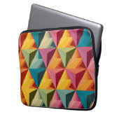 Bold Geometric Triangle Pattern  Laptop Sleeve (Voorkant Links)