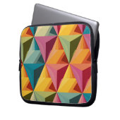 Bold Geometric Triangle Pattern  Laptop Sleeve (Voorkant Links)
