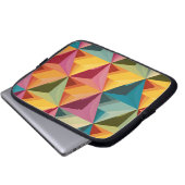 Bold Geometric Triangle Pattern  Laptop Sleeve (Voorkant onderkant)
