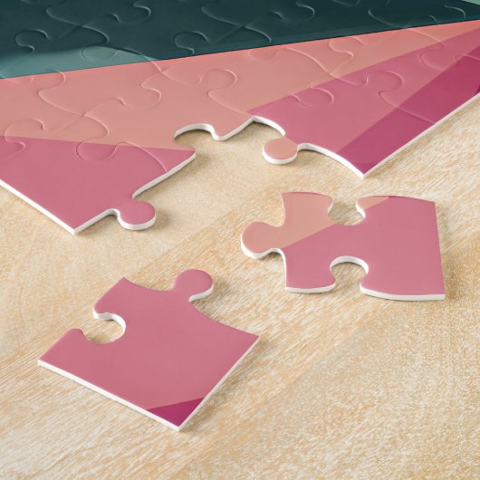 Bold Geometric Triangle Pattern  Legpuzzel (Zijkant)