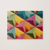 Bold Geometric Triangle Pattern  Legpuzzel (Horizontaal)