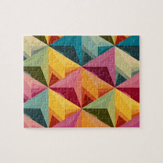Bold Geometric Triangle Pattern Legpuzzel (Horizontaal)
