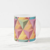 Bold Geometric Triangle Pattern Matglas Koffiemok (Voorkant rechts)