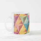 Bold Geometric Triangle Pattern  Matglas Koffiemok (Links)