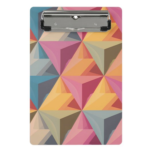 Bold Geometric Triangle Pattern  Mini Klembord (Voorkant)