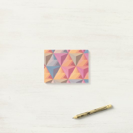 Bold Geometric Triangle Pattern  Post-it® Notes (Op bureau)