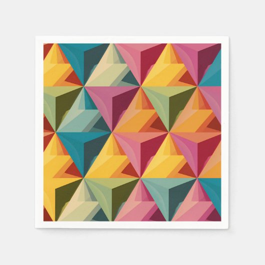 Bold Geometric Triangle Pattern  Servet (Voorkant)
