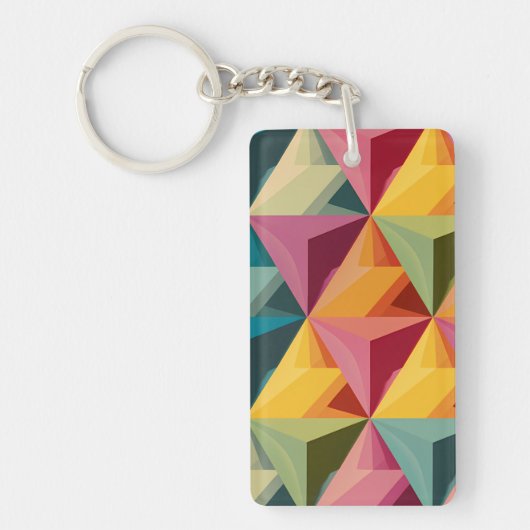 Bold Geometric Triangle Pattern  Sleutelhanger (Voorkant)