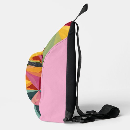 Bold Geometric Triangle Pattern Sling Bag (Rechts)