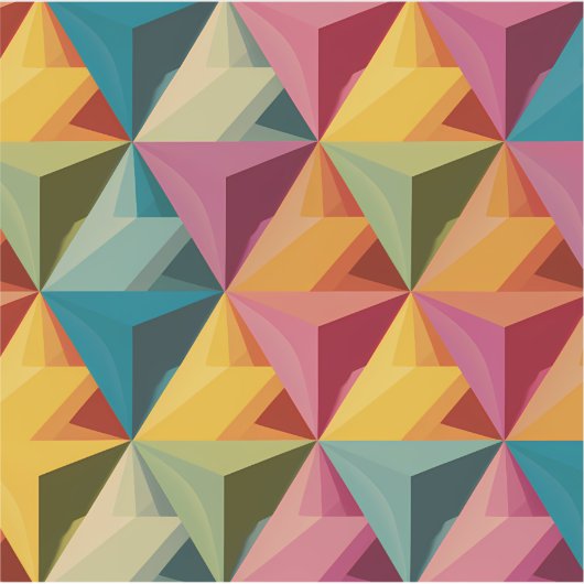 Bold Geometric Triangle Pattern Sticker (Voorkant)