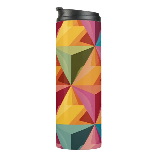Bold Geometric Triangle Pattern  Thermosbeker (Geroteerd rechts)