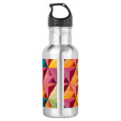 Bold Geometric Triangle Pattern  Waterfles (Achterkant)
