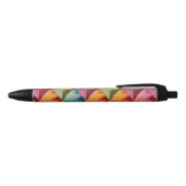 Bold Geometric Triangle Pattern Zwarte Inkt Pen (Bovenkant)