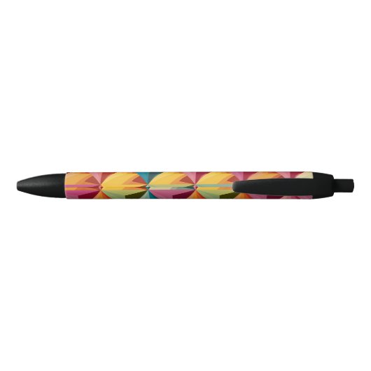 Bold Geometric Triangle Pattern  Zwarte Inkt Pen (Achterkant)