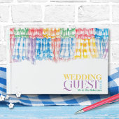 Bold Gingham Ruffle Moderne Trendy Kleurrijke Brui Gastenboek