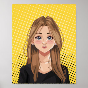 Bold Girl Pop Art Poster