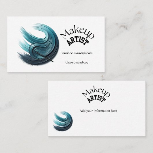 Bold Glam make-up artist Visitekaartje (Voorkant / Achterkant)