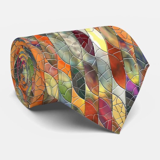 Bold Glas in lood Art Stropdas (Opgerold)