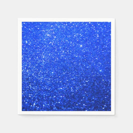 Bold Glitter Background - Royal Blue Servet (Voorkant)