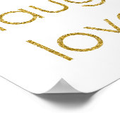 Bold Glitter "Live Laugh Love" Poster (Hoek)