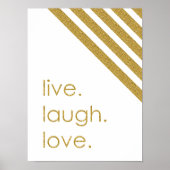 Bold Glitter "Live Laugh Love" Poster (Voorkant)