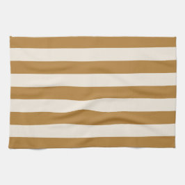 Bold Gold and Cream Stripe Theedoek