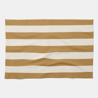 Bold Gold and Cream Stripe Theedoek