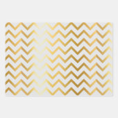 Bold Gold Chevron Holiday Trio Inpakpapier Vel (Voorkant 2)