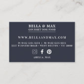 Bold Gold Dog Bone Pattern Visitekaartje (Achterkant)