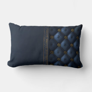Bold Gold en Navy Blue Abstract Kussen
