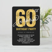 Bold Gold Foil Enterprise - Uitnodiging 60e verjaa (Staand voorkant)