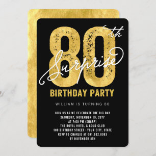 Bold Gold Foil Enterprise - uitnodiging voor de 80