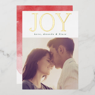 BOLD GOLD JOY kerstfoto Folie Feestdagenkaart