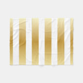 Bold Gold Metallic Stripes Pattern Fleece Deken (Voorkant (Horizontaal))