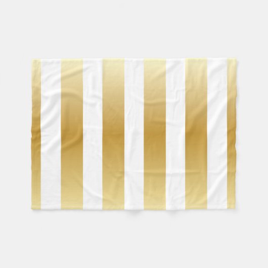 Bold Gold Metallic Stripes Pattern Fleece Deken (Voorkant (Horizontaal))