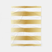 Bold Gold Metallic Stripes Pattern Fleece Deken (Voorkant)