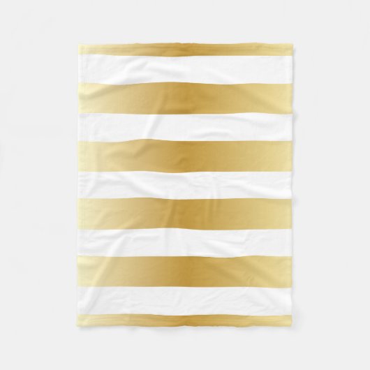 Bold Gold Metallic Stripes Pattern Fleece Deken (Voorkant)